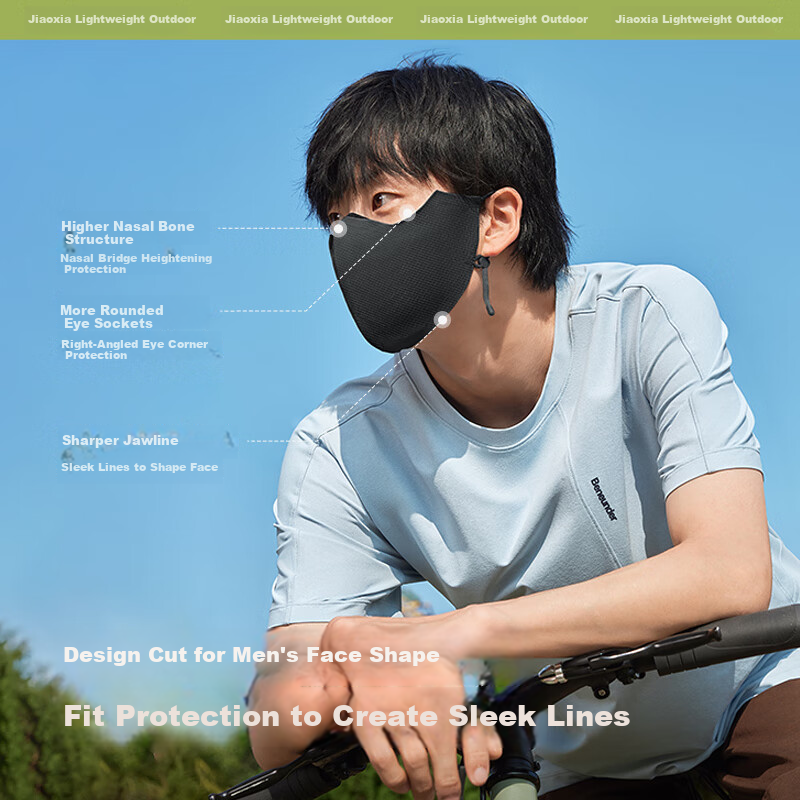 Beneunder Sun Protection Face Mask for Men, Summer Cycling Face Shield, Stylish UV Protection Face Cover, Ice Silk Breathable Face Mask