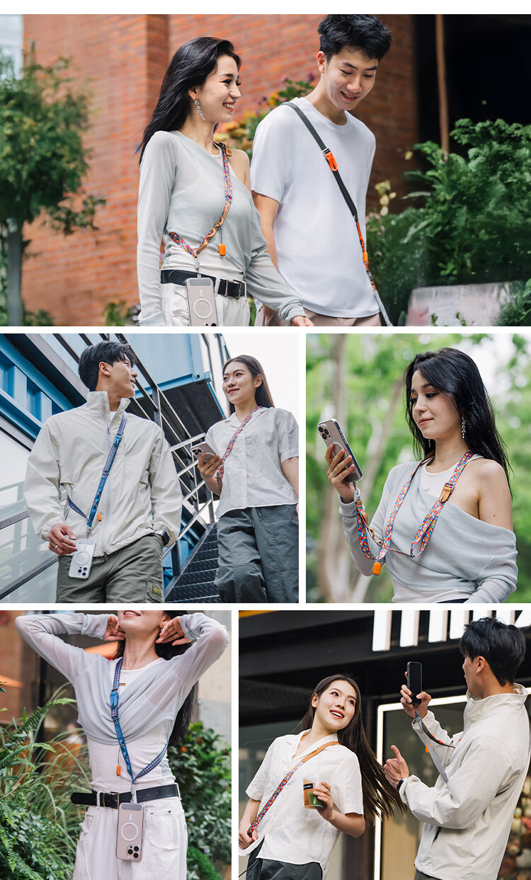 PGYTECH Dandelion Phone Strap Mobile Photography Harness LinkGo Adjustable Neck Strap Shoulder Strap Anti-Lost Lanyard for iPhone 17 Bohemian Style Woven Phone Charm 3