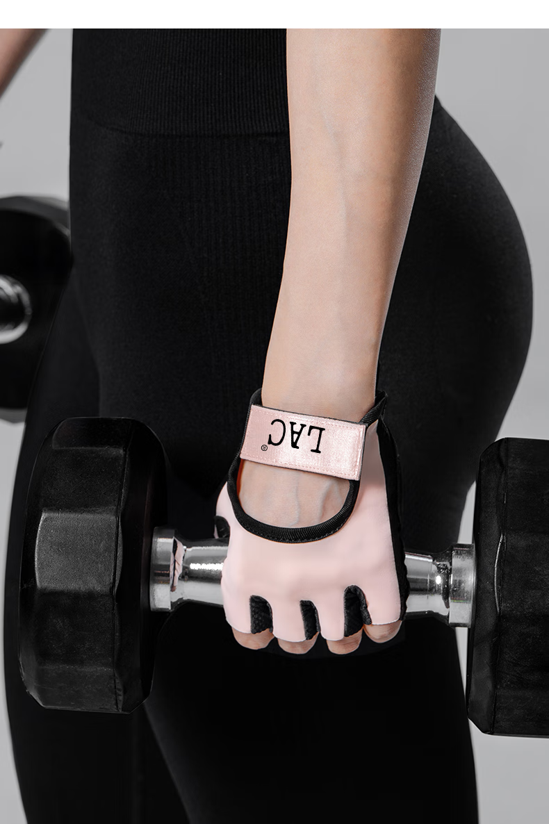 Duweike Women's Sports Fitness Gloves Half-Finger Breathable Equipment Training Dumbbell Yoga Anti-Slip XS 4