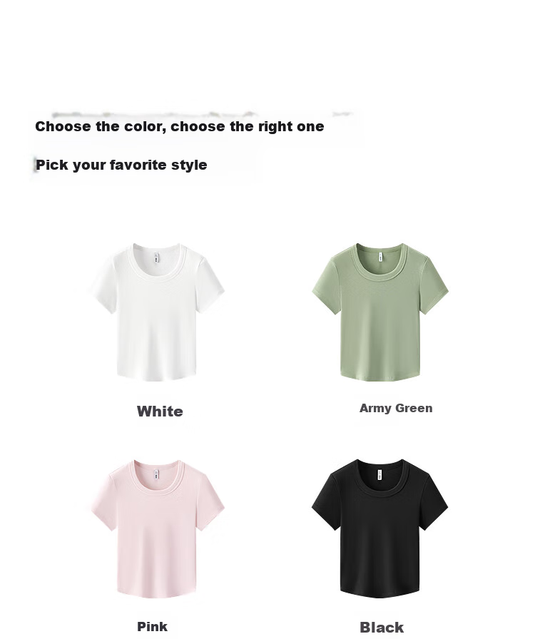 Semir Women's Short-Sleeve T-Shirt, Summer Cropped Fitted Round Neck Regular Shoulder Top 101325100006 19