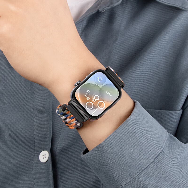 Ремешок Watchbond для Huawei Watch Fit 3/4/4 Pro, плетеный, магнитная застежка, дышащий, летний женский стиль, дымчато-фиолетовый
