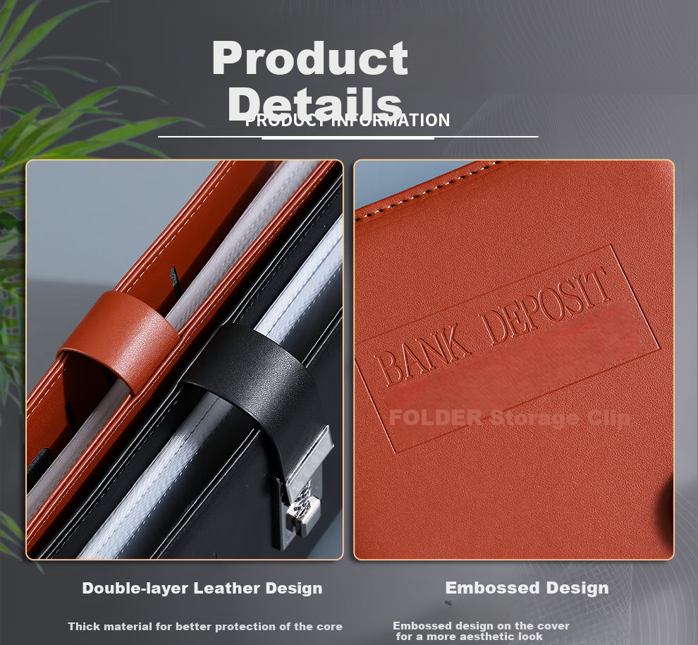 Longe Document Organizer with Bank Deposit Book Holder, Multi-Functional Bill Folder for Receipts, Cash, Checks, Reimbursement Forms, Large Capacity Bill And Card Holder 4