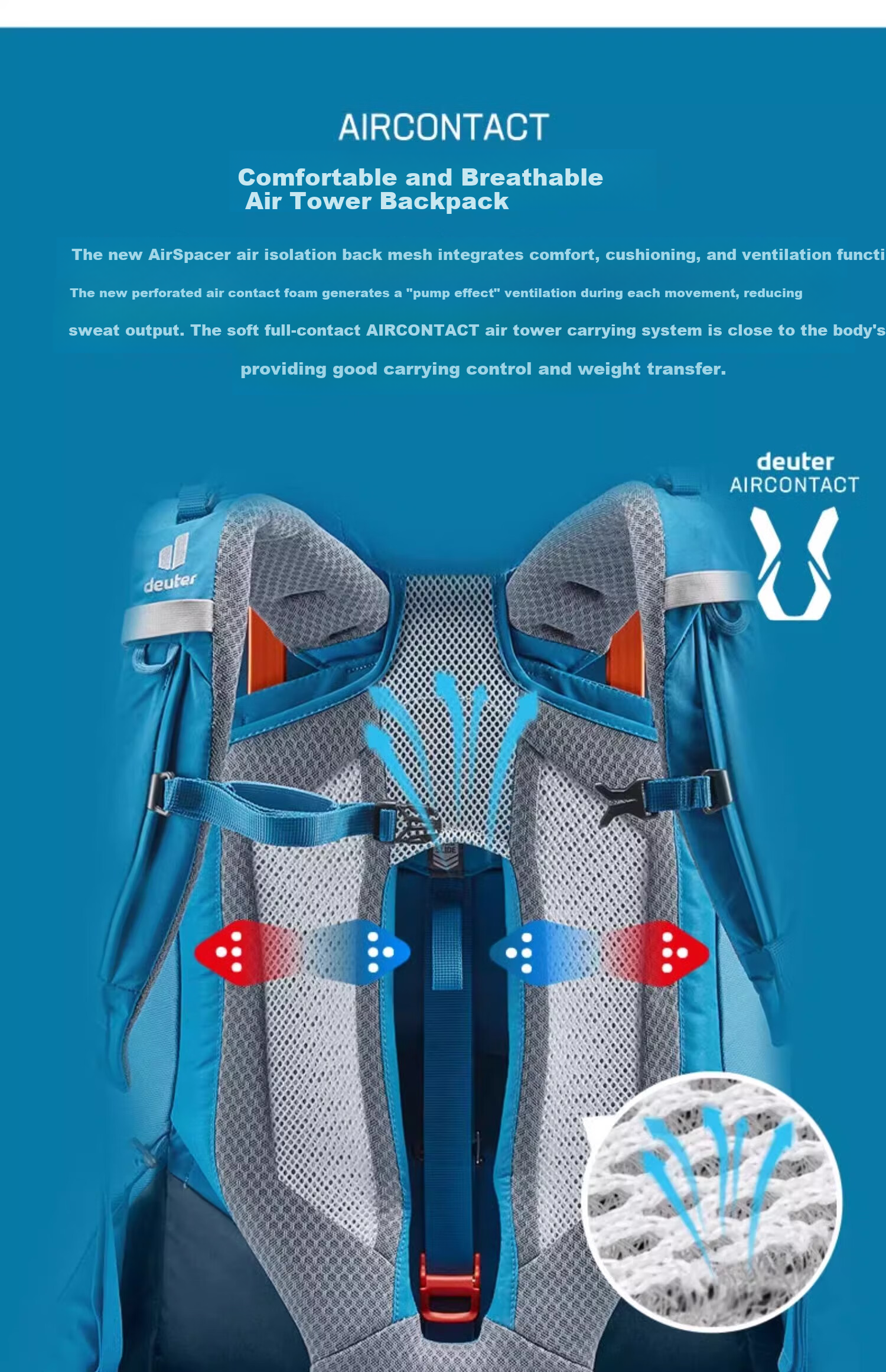 DEUTER Hiking Backpack, Zhen Tu Heavy-Duty Large Capacity Outdoor Bag, Trekking Travel Backpack, Shale Color-45+10SL 5