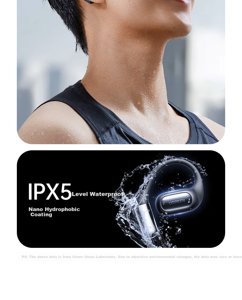 UGREEN HiTune S7 Air [Major Upgrade] Bluetooth Earphones, In-Ear Bone Conduction Open-Style Sports Running Translation Headphones, Compatible with Apple Huawei Xiaomi Black 29
