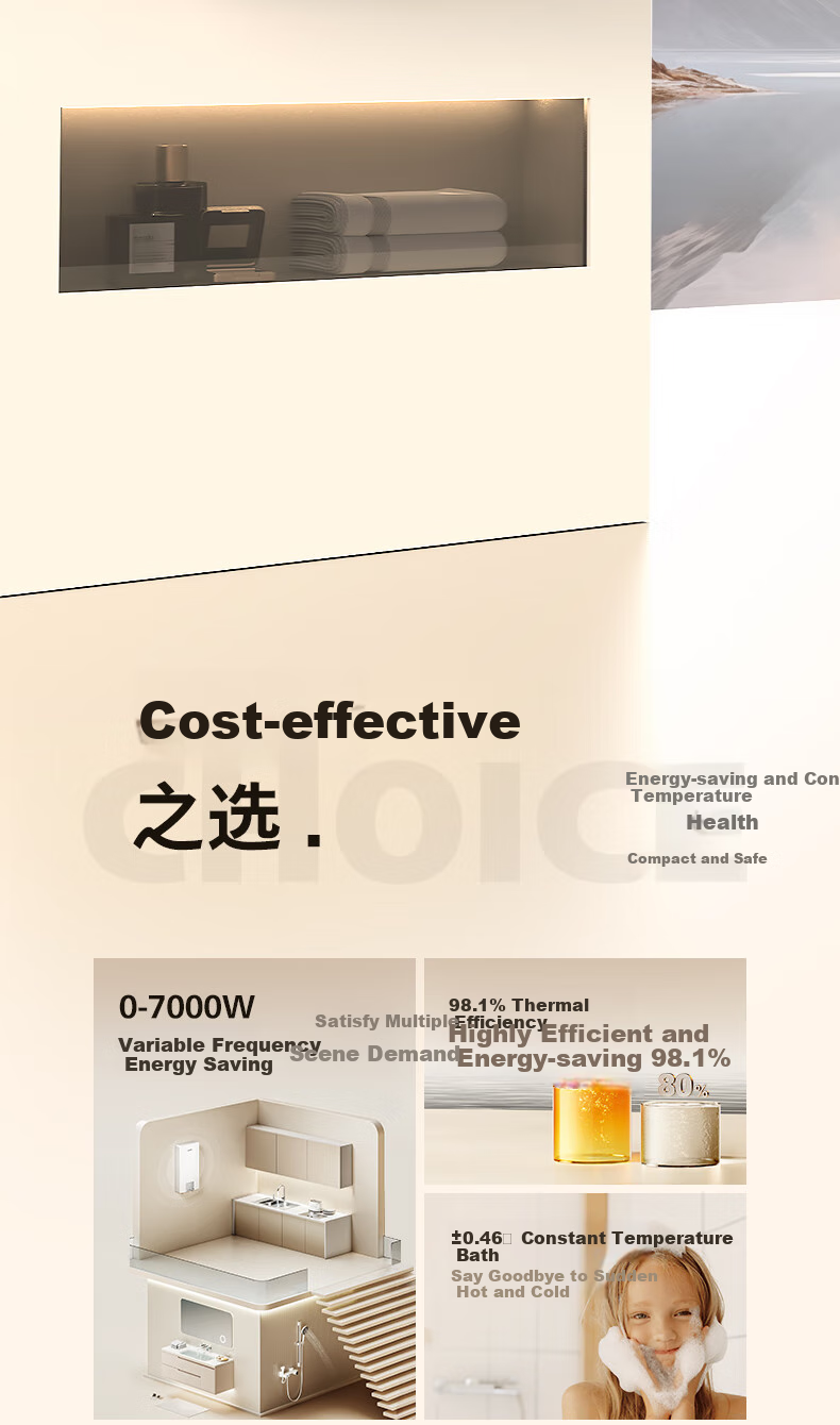 PHILIPS Instant Electric Water Heater Installation Service, 7000W Intelligent Rapid Heating, Stepless Frequency Conversion without Storage Tank, Subsidy 15%, Separate Water And Electricity AWH2408/93(70DA) 2