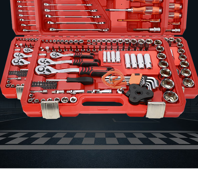 DELIXI ELECTRIC Auto Repair Tool Set 72-Tooth Precision Ratchet Wrench Kit DH-Q53 Socket Household 53-Piece Set 3