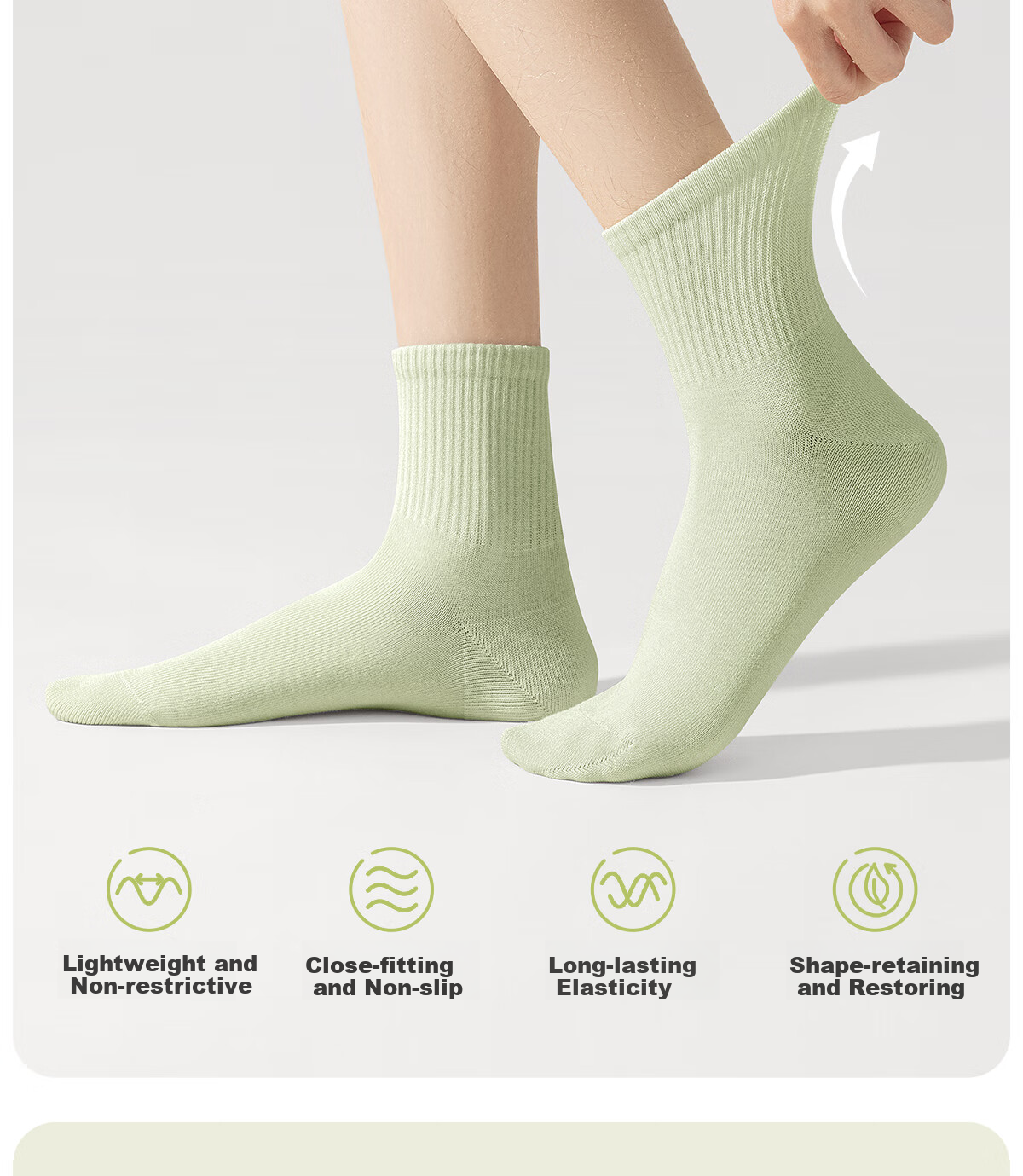 BADIGAO Disposable Socks Unisex Daily Throw Winter Thickened Travel Mid-Calf Wash-Free Odor-Resistant 5