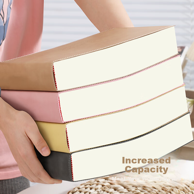 Jiaranheng [Lasts 2 Years] B5 Extra Thick Notebook, High-Quality Soft Cover, 16K Journal, 380 Sheets, 760 Pages, Lined Paper for College Students And Postgraduate Entrance Exams, Customizable Inner Pages