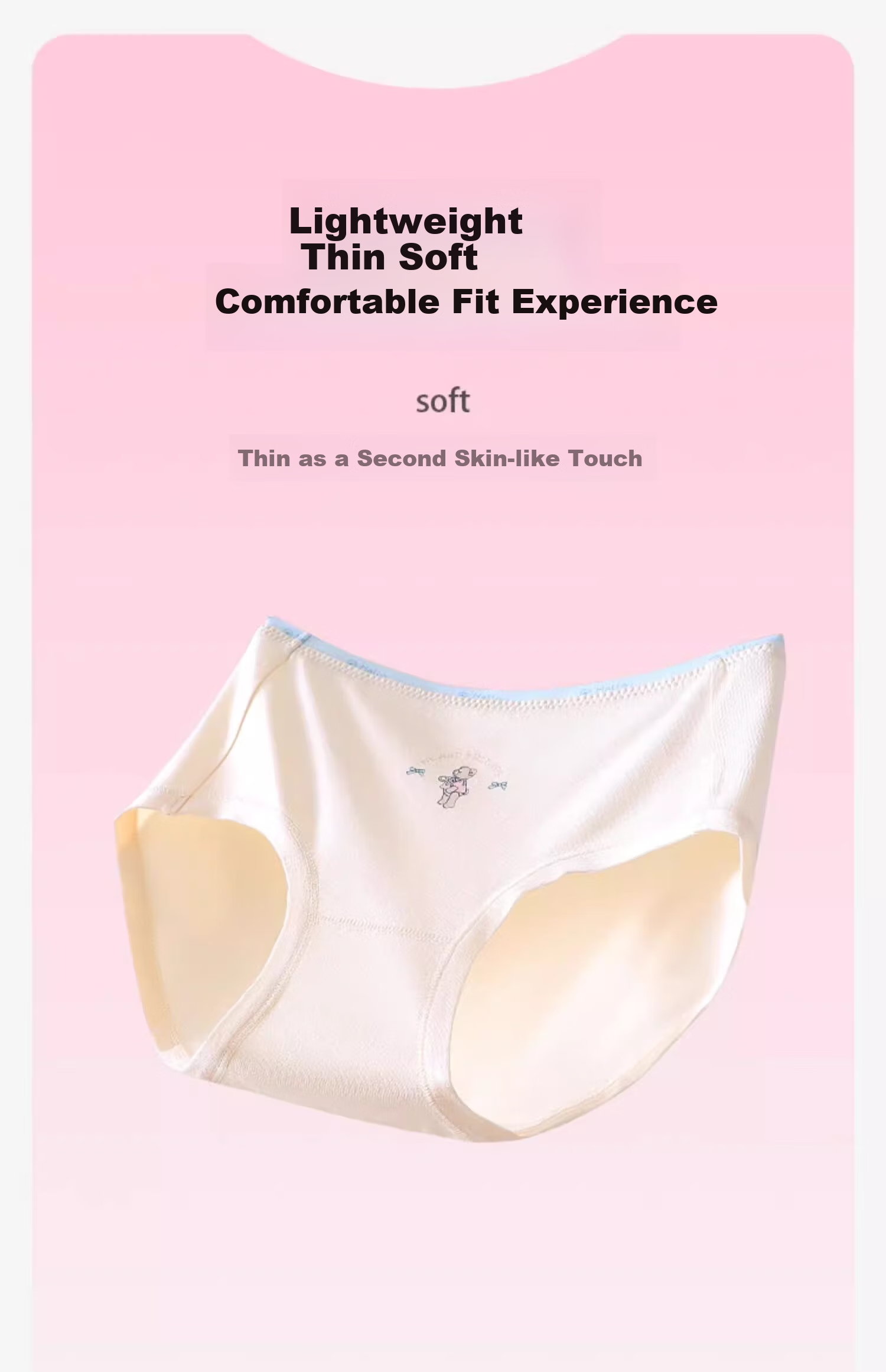 Bingxuemumian Girls' Underwear, Girls' Triangle Panties, 7A Antibacterial Cotton, Puberty Mid to High Waist, Middle And High School Students' Silk Shorts 7