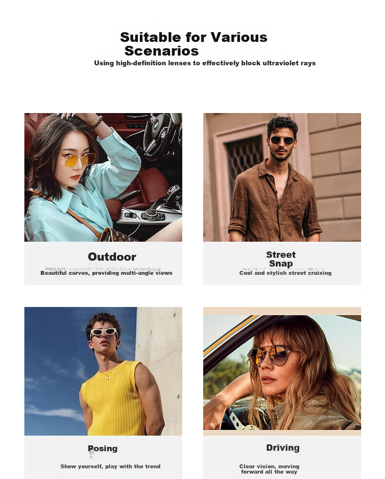 CAPONI Night Vision Driving Sunglasses Clip-On Unisex Photochromic Polarized Sunglasses Clip for Day and Night Use with Prescription Glasses 17