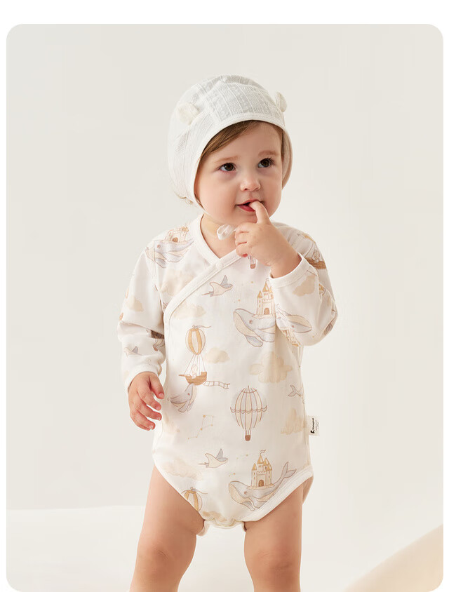 TONGTAI Baby Romper, Spring And Autumn Pure Cotton Newborn Clothes, Infant Bodysuit, Triangle Onesie, Crawling Suit, Pink, 59cm 6