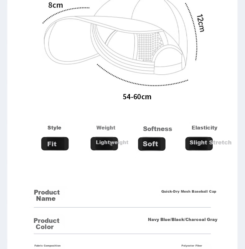 RED DRAGONFLY Sun Protection Hat for Men, Summer Outdoor Baseball Cap, Casual Breathable Sun Hat, Sports Fishing Sunshade Hard Top Visor Cap 21