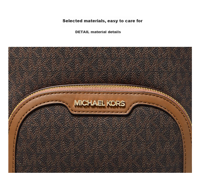 MICHAEL KORS New Year Gift Luxury MK Women's Handbag JAYCEE Large Capacity Backpack, Big Size, Dark Brown/acorn Brow 3