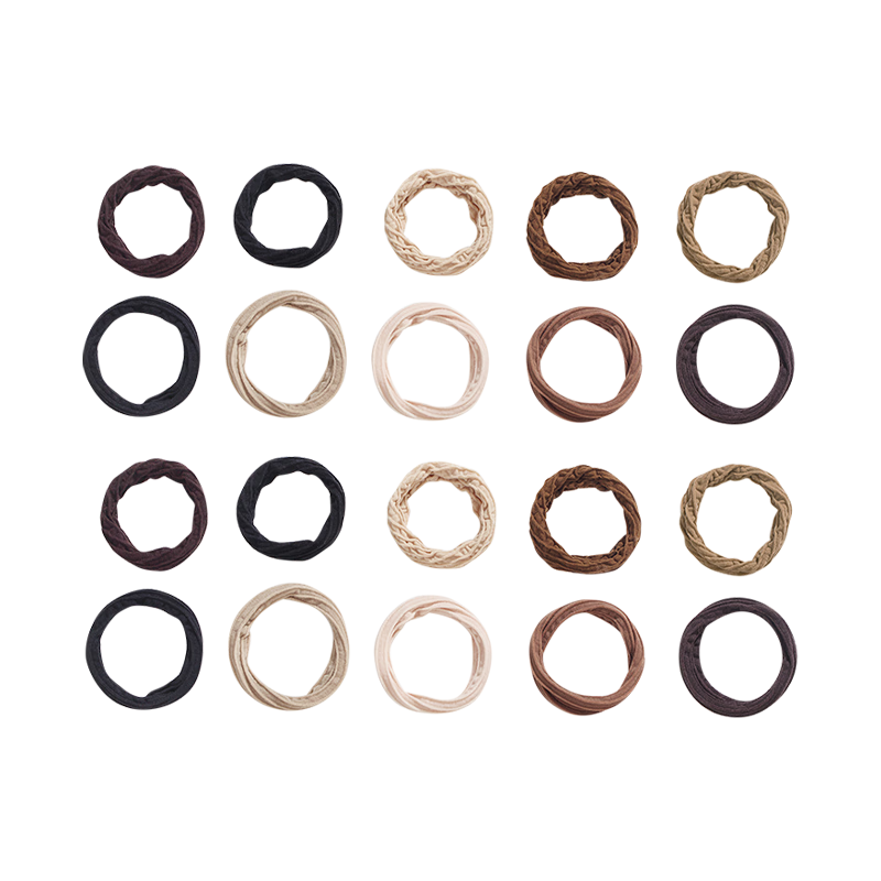 CHIMERA 20-Piece Set of High-Elasticity, Durable Hair Ties, Simple Bun Maker, High Ponytail Holder, Rubber Bands for Women's Hair Accessories And Headwear