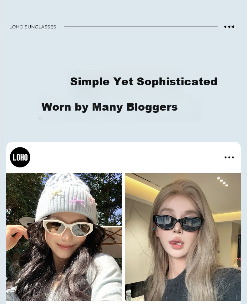 LOHO Cat Eye Sunglasses for Women, 2026 New Retro UV Protection Vacation Fashion Sunglasses LH09677 7