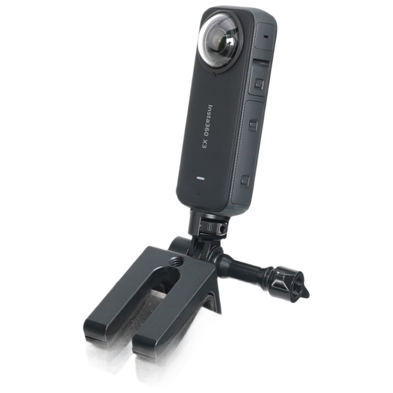 Qiye Motorcycle Windshield Bracket Clip Suitable for Insta360 X5 Panoramic Camera, X3 Electric Scooter Windshield Frame, DJI 360 Accessories, Motorcycle Electric Vehicle Mounting X5