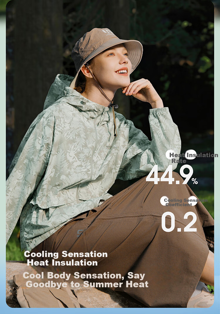 NORTHLAND Original Yarn Sun Protection Clothing UPF500+, Outdoor Women's Cooling Antibacterial Breathable Lightweight Skin Coat Jacket 5