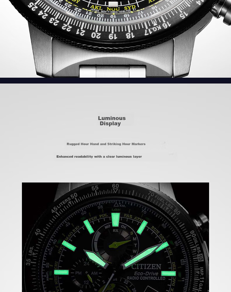 CITIZEN Watch, Men's Japanese-Korean PROMASTER Series, Eco-Drive, Radio-Controlled, Water-Resistant, Gift-Giving, BY3006-53H 9