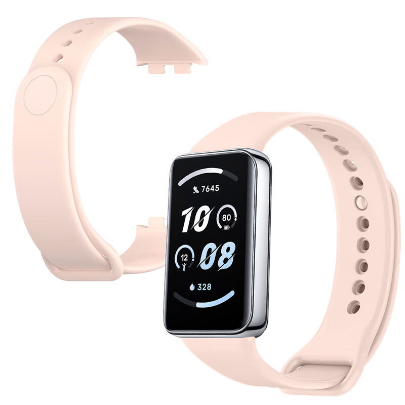 Ремешок Freeson для Honor Band 9/10, спортивный, водонепроницаемый, из жидкого силикона, светло-розовый