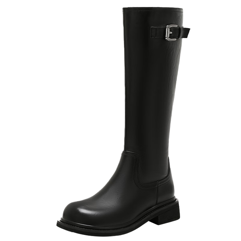 St&Sat Platform Height Increasing Knee-High Boots Women 2025 New Autumn Winter Hot Denim Tall British Knight Boots