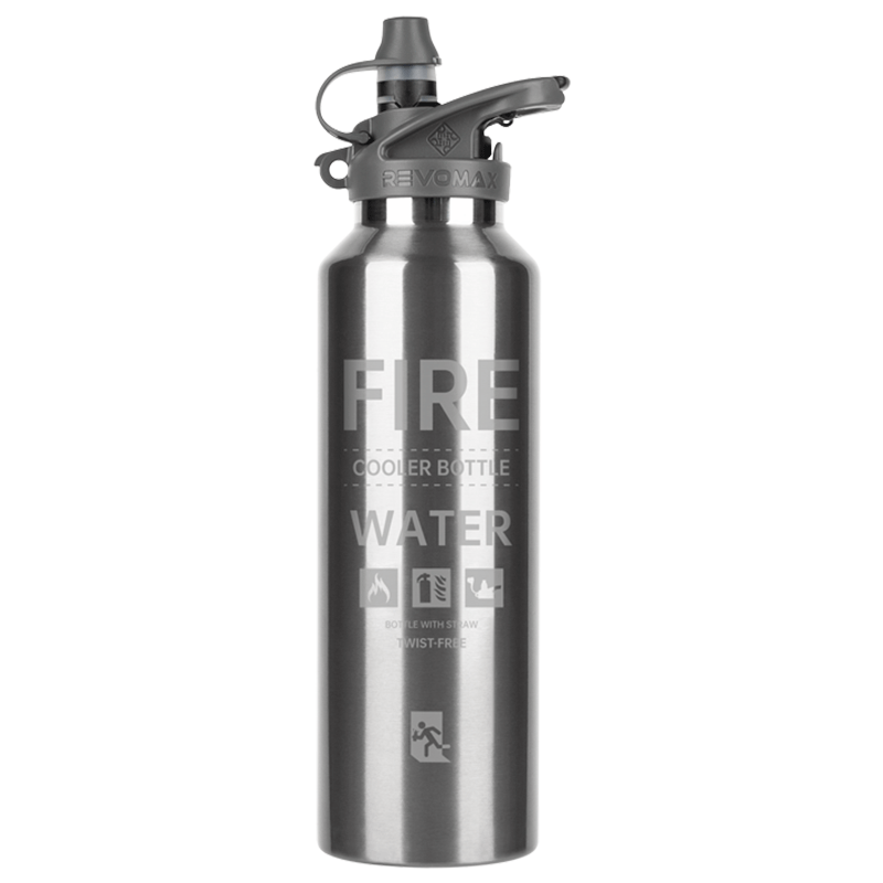 REVOMAX Straw Insulated Mug for Men, Stylish 2026 New Model Cup, High-End Birthday Gift for Men, 592ml - Mouteng Gray