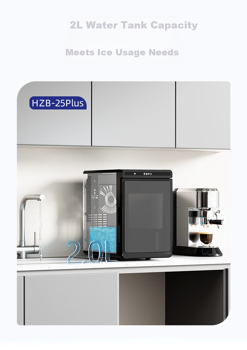 Hicon Ice Maker, Compact for Home And Commercial Use, Bar Cocktail Machine, Automatic Ice Maker for Office, Large Square Ice Plus Whiskey Solid Ice Cubes 8