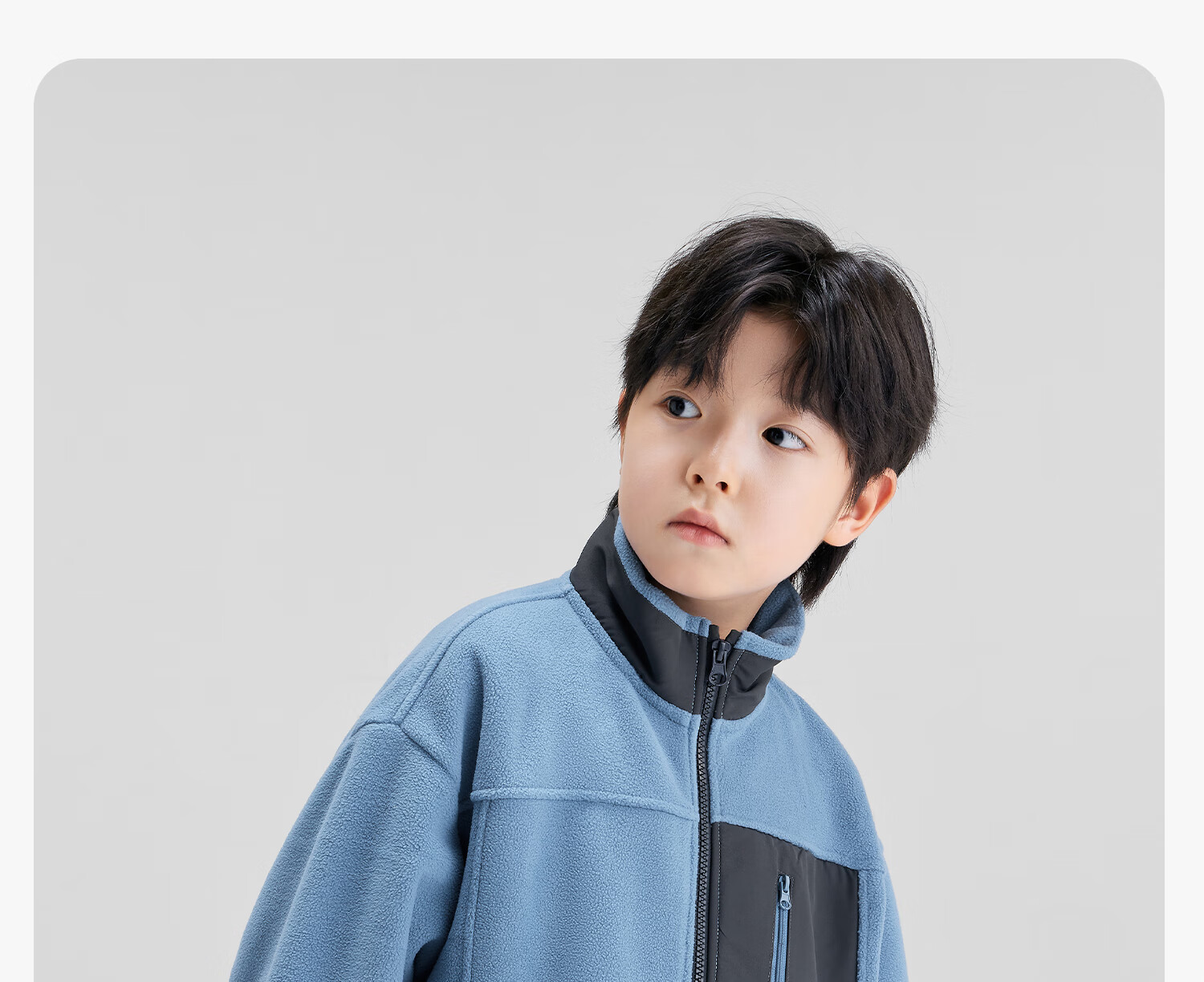 Zuoxi Boys' Fleece Jacket, 2026 New Spring Outerwear, Children's Heat-Resistant Anti-Static Fleece Coat, Blue, Size 150 21
