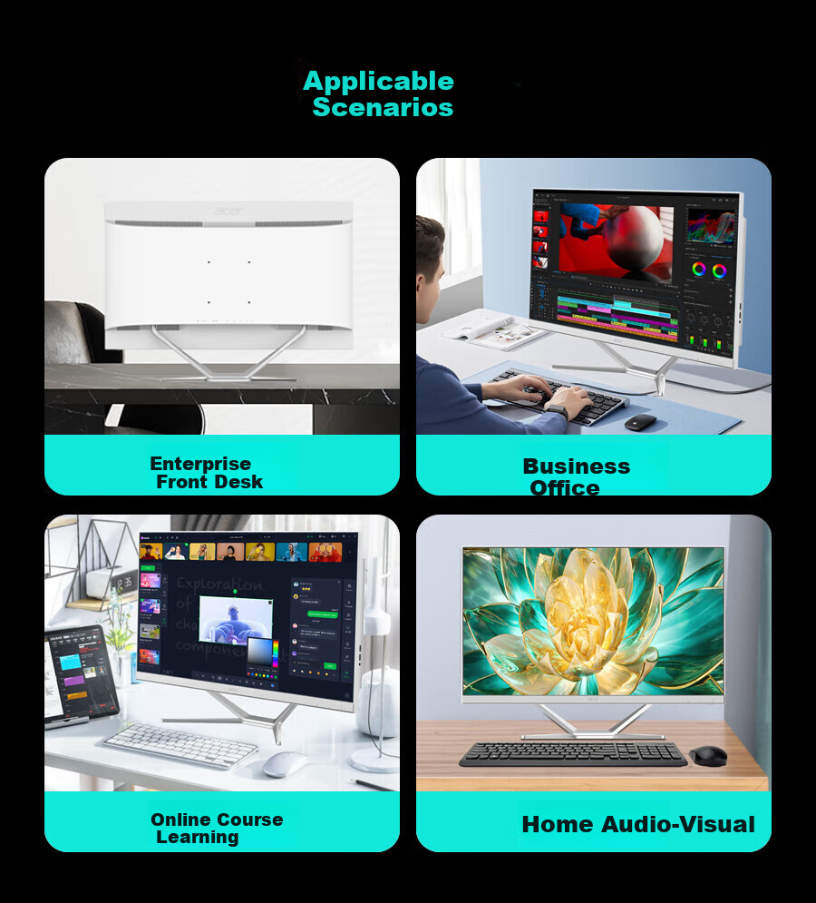 Acer Hummingbird All-In Desktop Computer, 27-Inch (Intel New Twin Lake N150, 16GB RAM, 512GB SSD) 13
