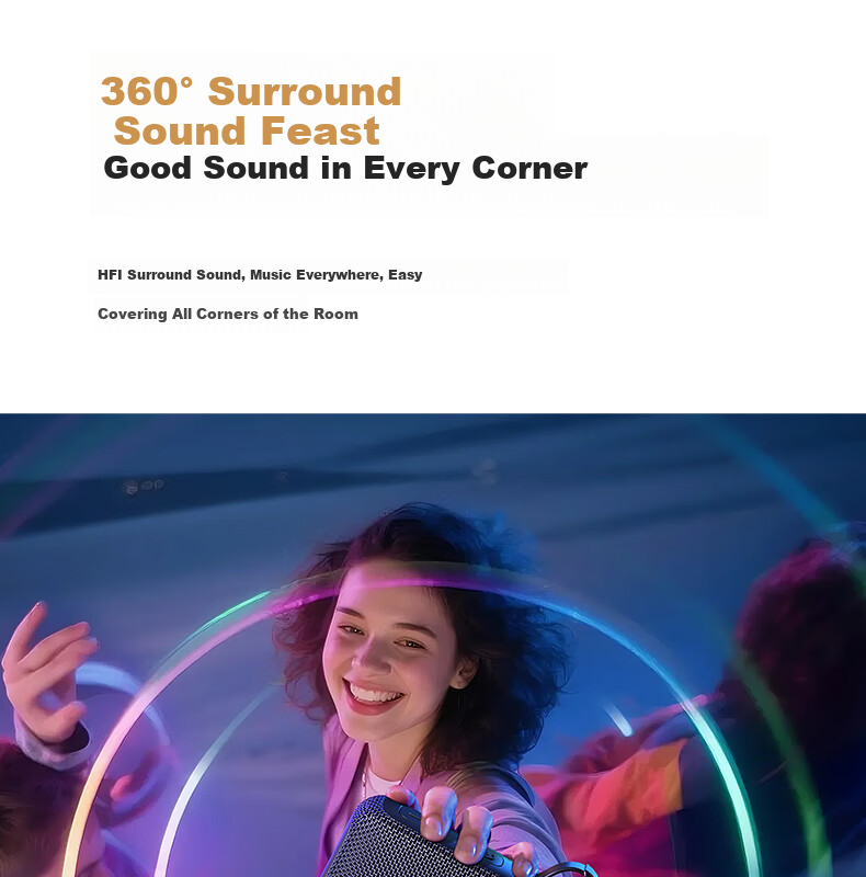 Aiwa AH-17pro Bluetooth Speaker with USB and TF Card Support, Portable Wireless Player for Square Dance, Home Desktop Outdoor Sound System, Purple 6