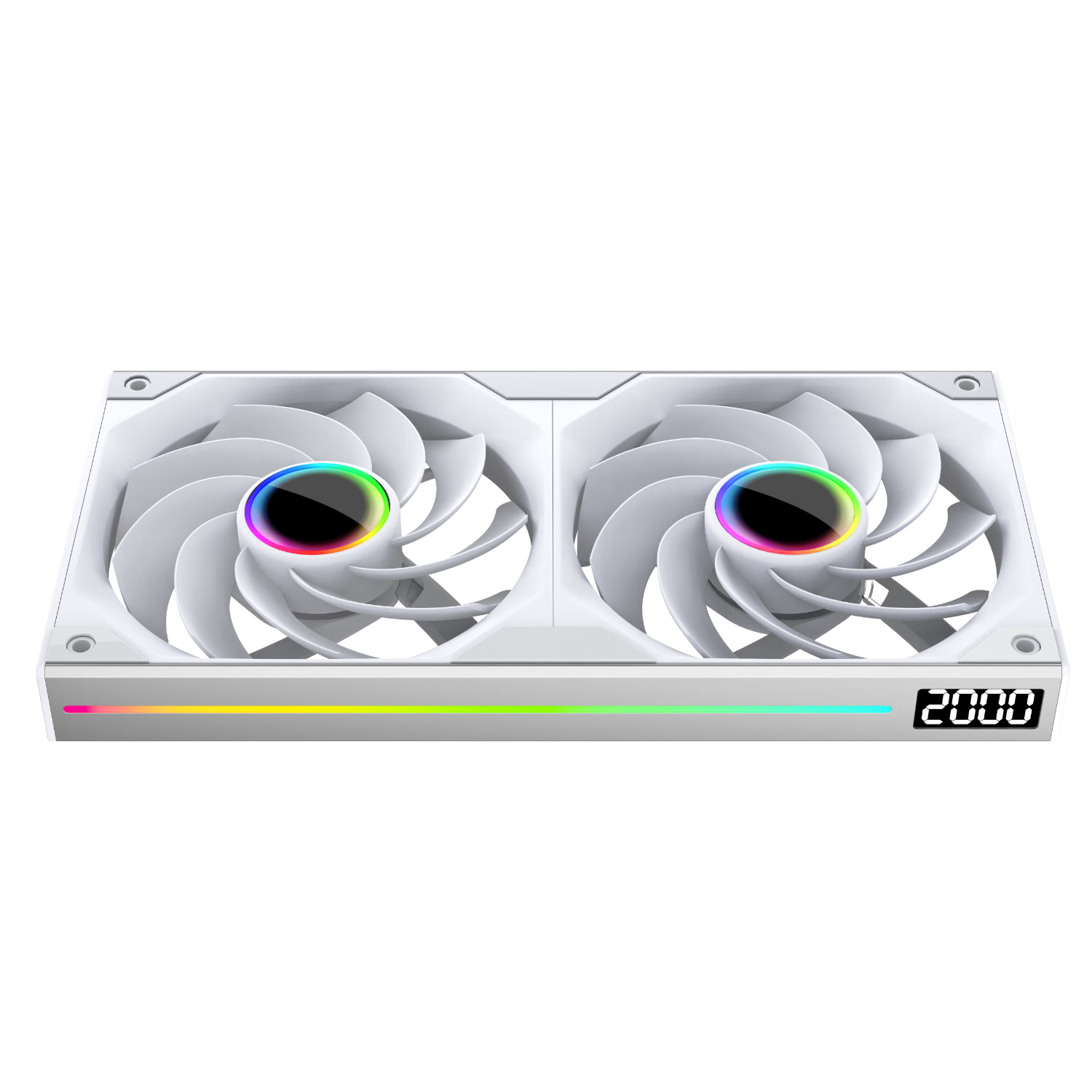 Conglinbao Xinglian Fan 240 Integrated Building Block Fan, Straight Blade 12cm Aluminum Plate, Synchronized PWM Speed Control, White Case Fan, ARGB Desktop Computer Quiet Fa