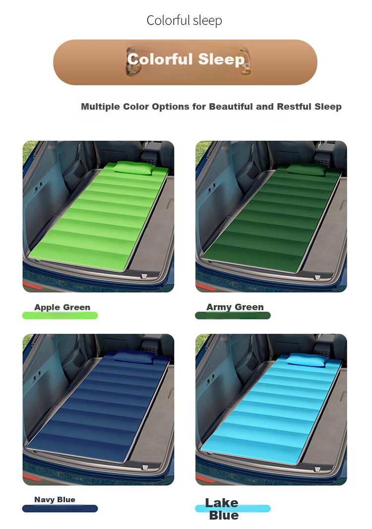 Hengxiangmeng Car Mattress SUV Rear Seat Sleeping Pad Trunk Car Back Seat Sleeping Aid Foldable Single Soft Cushion 8