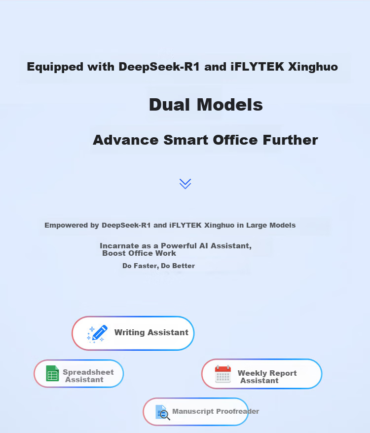 IFLYTEK AI Keyboard K1 with DeepSeek-R1 [Membrane Keyboard 84 Keys] Wireless Keyboard AI Writing Q&A Smart PPT Full Anti-Ghosting Three-Mode Connectio 4
