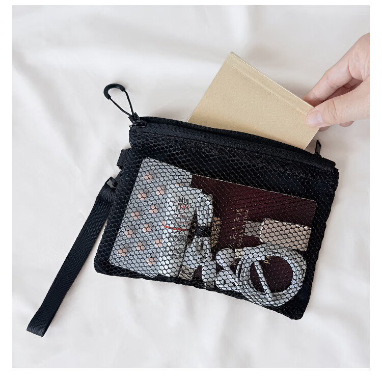 Banzheni Travel Toiletry Organizer Cosmetic Bag, Large Capacity Handheld Portable Double Zipper Compartmentalized Small Item Bag for Men And Women Luggage 6