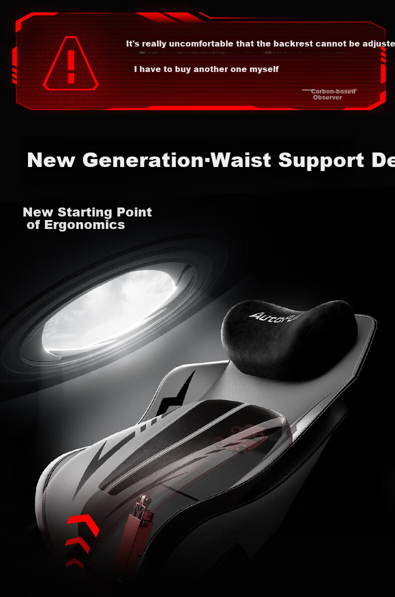 AutoFull C3Pro Little White Bear Ergonomic Gaming Chair for Women, Computer Chair, Office Chair, Reclining Chair for Long Sitting 5