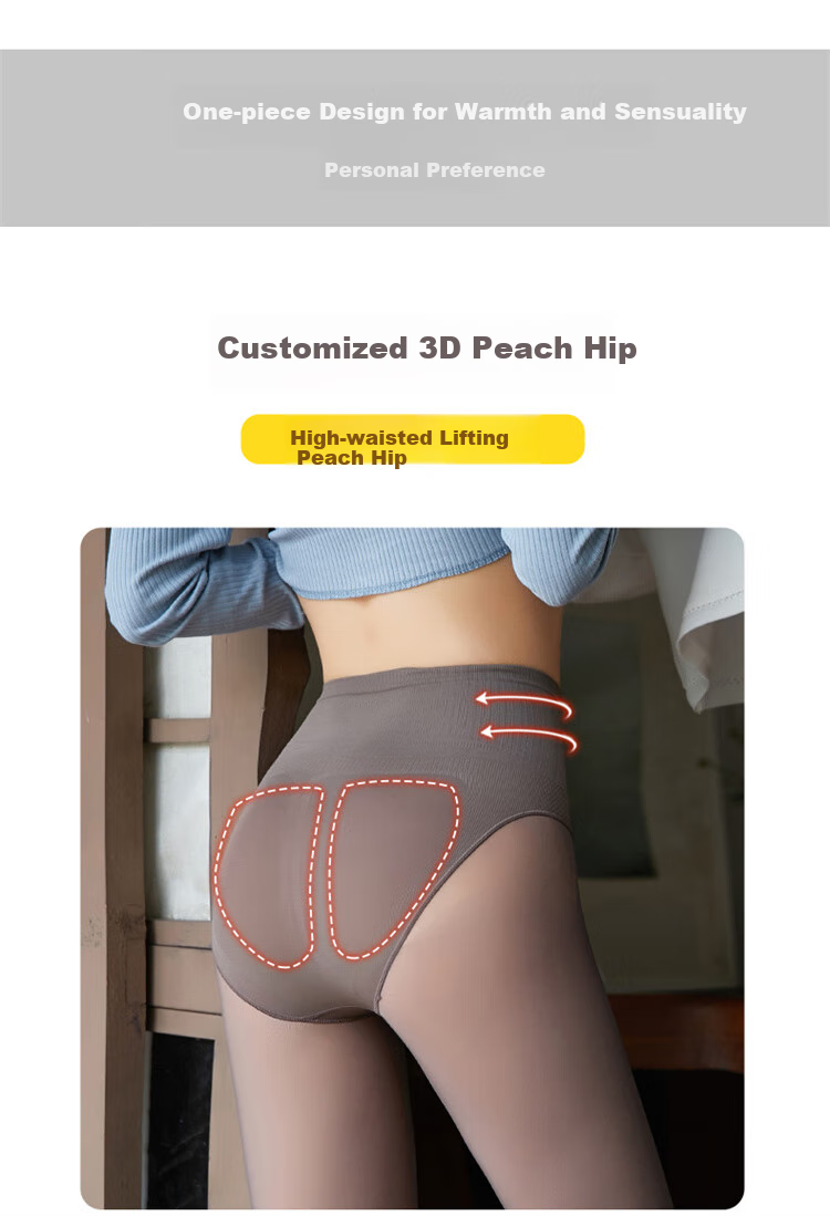 LangSha Women's Leggings for Spring And Summer, Thin Fleece-Like Seamless Pantyhose, Flight Attendant Gray, Skin-Like High-Waist Tummy Control And Butt-Lifting Pants, Gray Footed 3