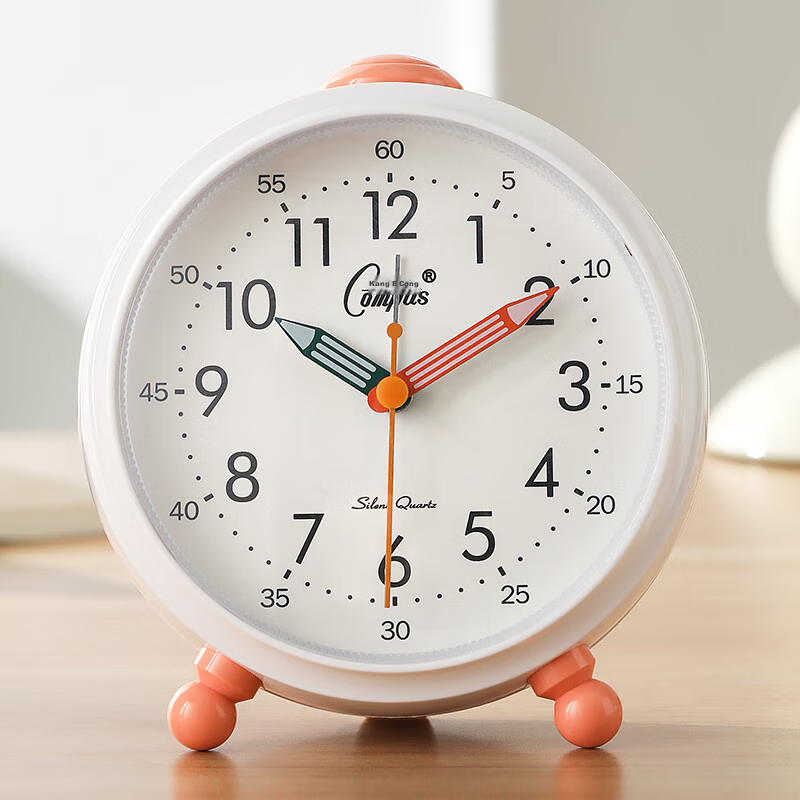Будильник Compas Desktop Alarm Clock 2233 Orange для детей и студентов, простой настольный будильник, оранжевый