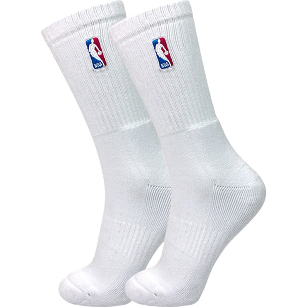 Носки NBA для мужчин, повседневные спортивные высокие носки с махровой пяткой, для тренировок, 2 пары