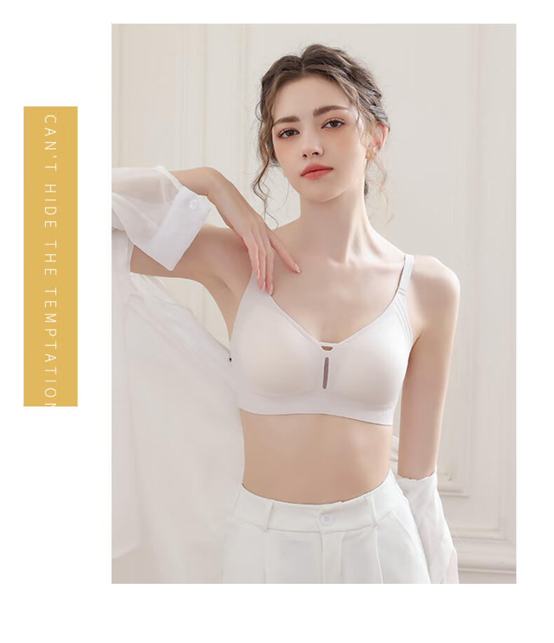 LangSha Seamless Summer Thin Bra for Women Large Chest Minimizing Soft Support Anti-Sagging Side Breast Gathering Slimming Bra 26