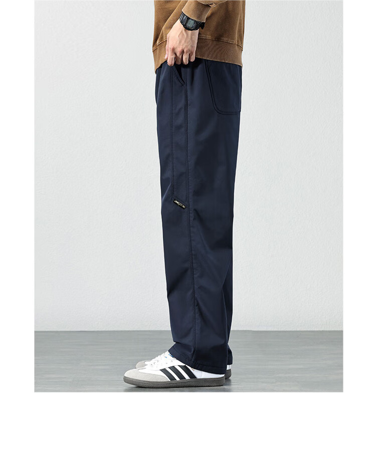 JEEP Casual Pants for Men, Spring And Summer Loose Cargo Pants, Men's Straight-Leg Sports Trousers, Navy Blue, 4XL 7