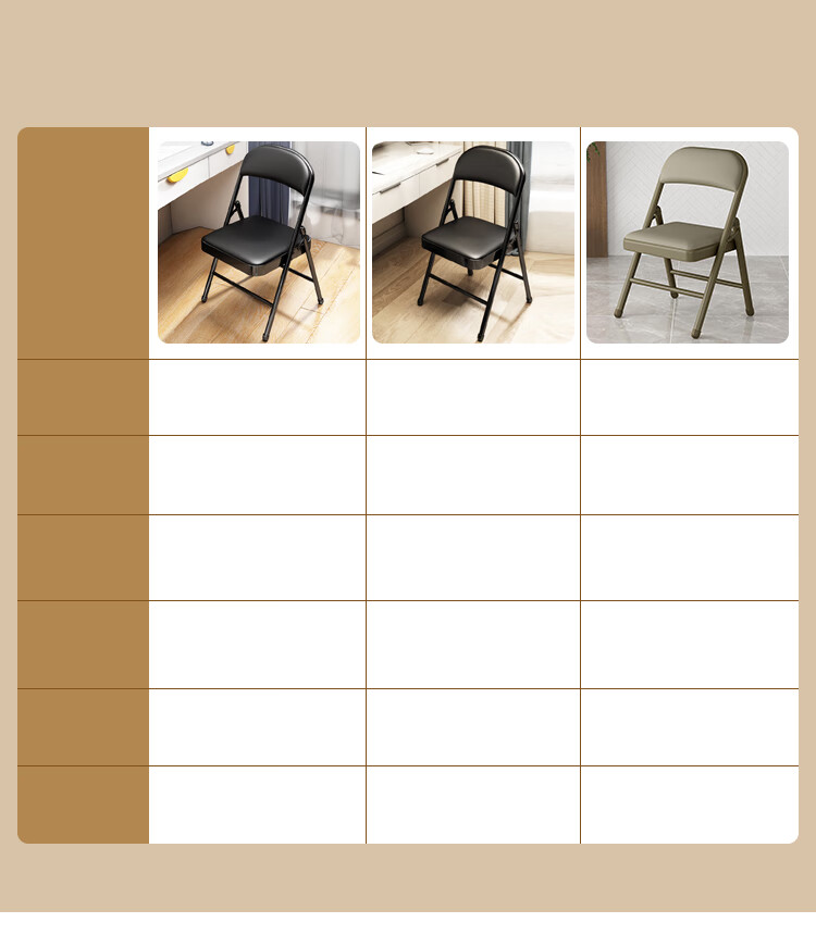 Huakaizhixing Folding Chair, Home Chair, Folding Stool, Office Training Chair, Conference Chair, Study Chair, 1022 White 4