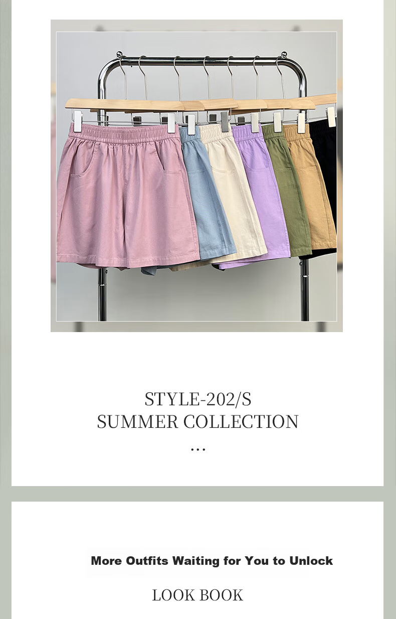 BOPRUIEY Women's Pure Cotton Shorts, Summer High-Waist Casual Wide-Leg Mid-Length Shorts, Cargo Sports Three-Quarter Shorts 3