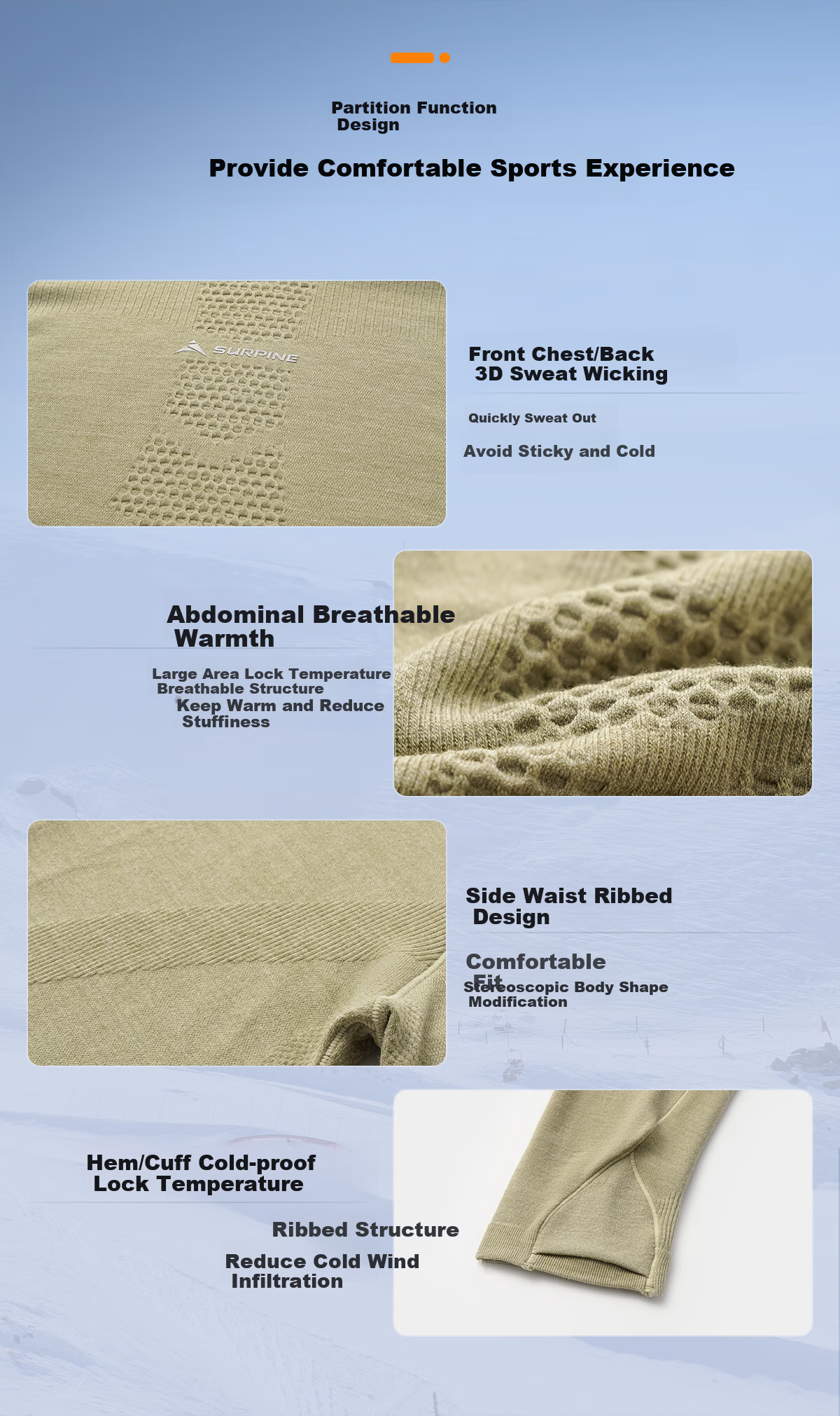 SURPINE Xunshan Series Merino Wool Seamless Quick-Dry Shirt, Outdoor Autumn And Winter T-Shirt for Me 5
