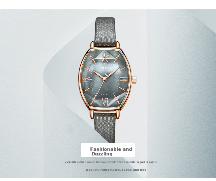 Julius Watch for Women, Barrel-Shaped Vintage Elegant Versatile Quartz Waterproof Fashionable Student Ladies' Watch, Coffee Color JA-703D 2