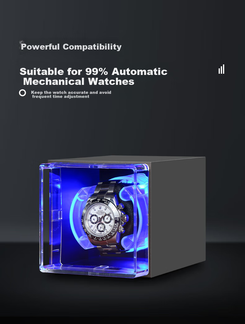 DrikLux Watch Winder, Mechanical Watch Home Use Anti-Magnetic Watch Winder, Automatic Watch Self-Winding Device, Rotating And Coiling Small Storage Watch Box 1