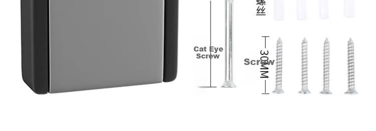 Shouli Password Box, Renovation Key Box, Metal Storage Box, Gate Construction Site Anti-Theft Key Box, Outdoor Wall-Mounted Anti-Smashing Gray 13