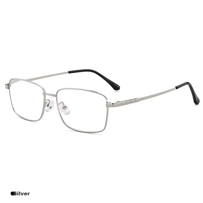 PLAYBOY PLAYBOY 2025 High-Definition Anti-Blue Light Reading Glasses for Men, Ultra-Light 18010 Silver, 150 Degrees, Qixi Festival
