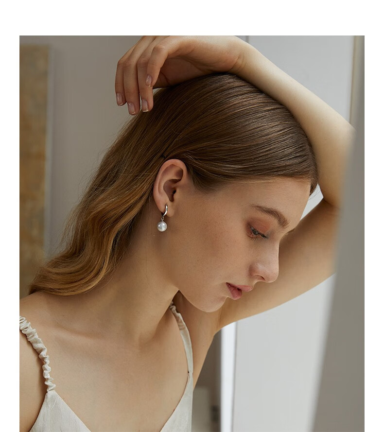 Grace Girl Earrings for Women, Elegant High-End Pearl-Like Studs, Anniversary Birthday Gift for Wife 3