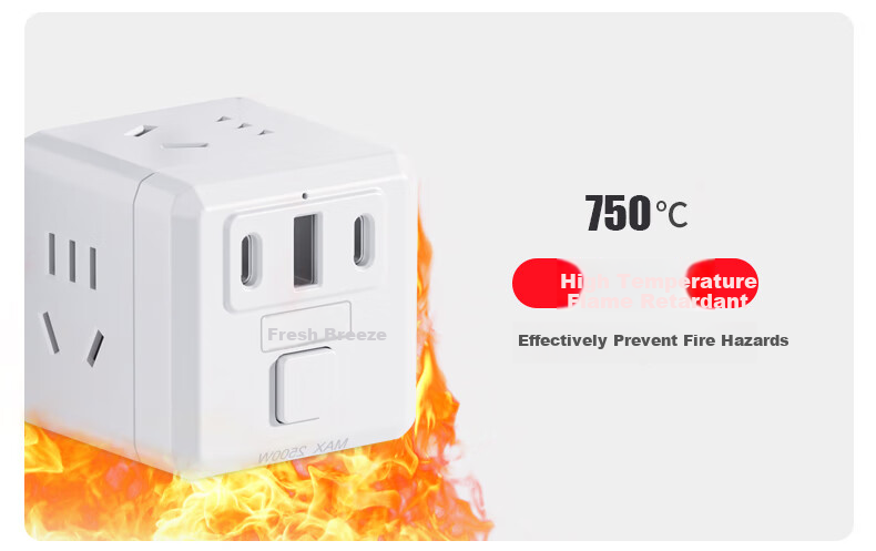 Kyfen 2500W High Power, Overload Protection, Master Switch, Multi-Outlet Adapter, Power Strip, Dormitory Office Use, Home Safety, 3-Prong, National Standard, Wireless 14