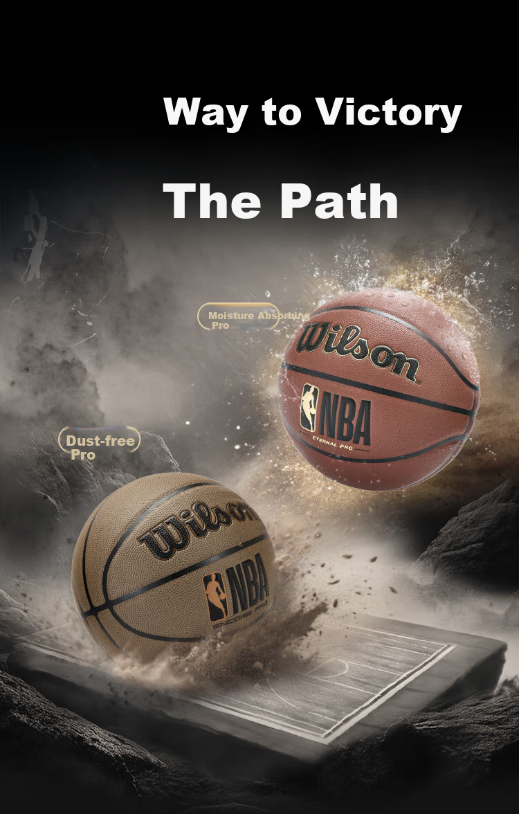 Wilson NBA Dust-Free Series ENCORE PRO Newly Upgraded Dustproof Leather Outdoor Tool Adult Size 7 Basketball 1