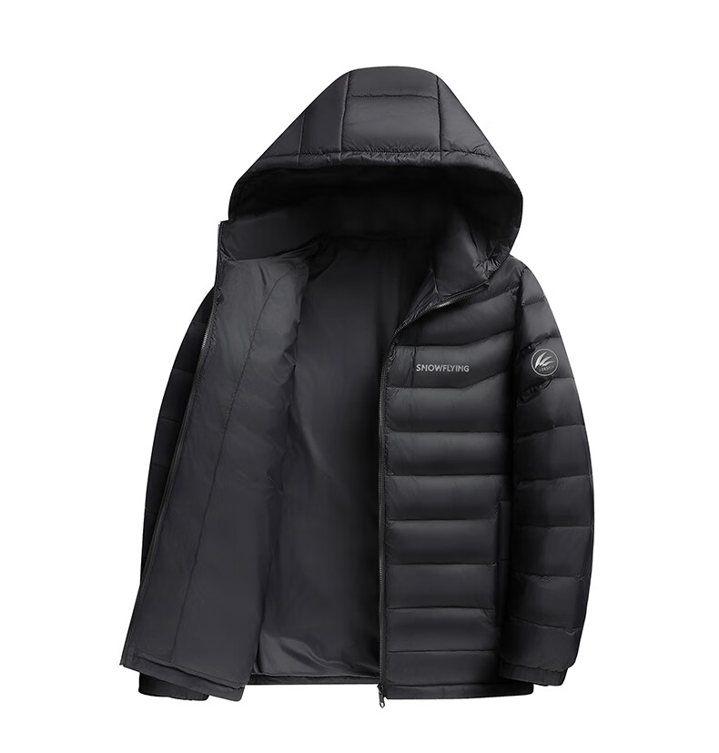 SNOWFLYING 90 Fill Lightweight Down Jacket Unisex Hooded Fashion Casual Autumn Winter Warm Couple Coat Men 4